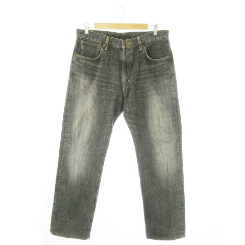 【中古】エドウィン EDWIN 505X デニムパンツ ジーンズ ストレート ウォッシュ加工 赤耳 セルビッチ W34 グレー /AO25 ■GY12 メンズ 【ベクトル 古着】 251128