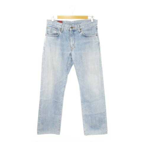 【中古】エドウィン EDWIN 503 REGULAR デニムパンツ ジーンズ レギュラー ストレート ウォッシュ加工 32×33 水色 ライトブルー /AH6 ■GY99 メンズ 【ベクトル 古着】 251126