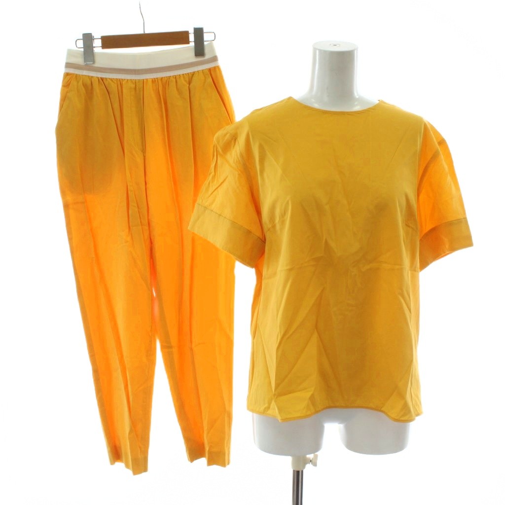 【中古】シクラス CYCLAS 22SS セットアップ カットソー パンツ 36 黄色 イエロー /PP ■GY19 レディース 【ベクトル 古着】 251128