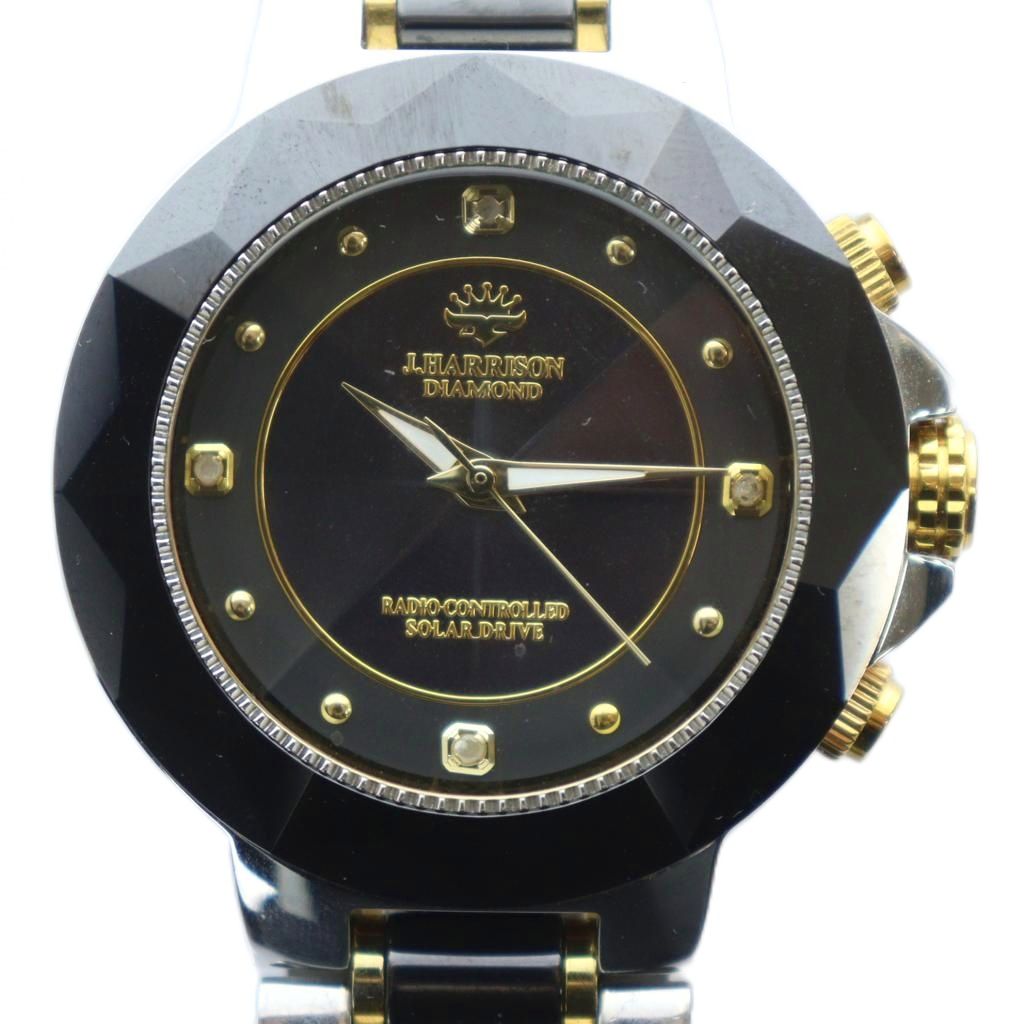 【中古】J.HARRISON ジョン・ハリソン JH-024 腕時計 ウォッチ クォーツ ロゴ 黒 ブラック ■GY18 /MQ メンズ 【ベクトル 古着】 251207