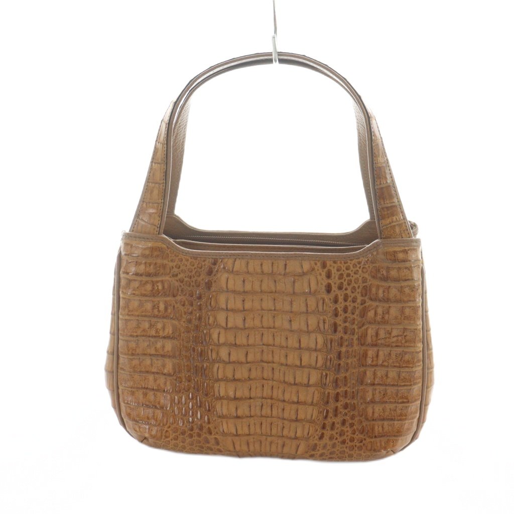 【中古】ノーブランド品 ハンドバッグ トート クロコダイル レザー 茶 ブラウン ■GY05 /MQ レディース 【ベクトル 古着】 260119表記サイズ実寸サイズをご参考ください。実寸サイズ持ち手の長さ：約37cm　ヨコ：約25cm　タテ：約16.5cm　マチ：約9.5cm　ショルダーの長さ：-cm　　素材レザー色茶 ブラウン状態角擦れや色褪せがございますが、その他に目立ったダメージはなく、問題なくご使用いただける商品です。 ※あくまでも中古品ですので掲載写真や記載内容をご確認いただき、ご理解の上ご購入ください。備考型番 なし商品のお問い合わせの回答を休止しております。＊各商品ページの商品詳細等をご確認の上ご購入ください。【中古】ノーブランド品 ハンドバッグ トート クロコダイル レザー 茶 ブラウン ■GY05 /MQ レディース 【ベクトル 古着】 260119状態ランク　”AB”詳細については、下記および「状態ランクについて」ページをご覧ください。未使用・新品の商品ほぼ新品同様の商品使用感が少なく、かなり状態の良い商品使用感はあるが、傷や汚れの少ない商品使用感の他、傷や汚れが見られる商品かなり大きな傷みがある難あり商品※S〜CランクはUSED品となりますので、使用感をご理解の上でご入札下さい。状態ランクについてinformation表記サイズ実寸サイズをご参考ください。実寸サイズ持ち手の長さ：約37cm　ヨコ：約25cm　タテ：約16.5cm　マチ：約9.5cm　ショルダーの長さ：-cm　　素材レザー色茶 ブラウン状態角擦れや色褪せがございますが、その他に目立ったダメージはなく、問題なくご使用いただける商品です。 ※あくまでも中古品ですので掲載写真や記載内容をご確認いただき、ご理解の上ご購入ください。備考型番 なし商品のお問い合わせの回答を休止しております。＊各商品ページの商品詳細等をご確認の上ご購入ください。本商品は一点物です他サイトや店舗にて販売している商品です。多少のお時間差にて欠品になることもございます。予めご了承頂ますようお願い致します。ベクトル・サイズガイドはこちらこの商品と同じブランドの商品を見る
