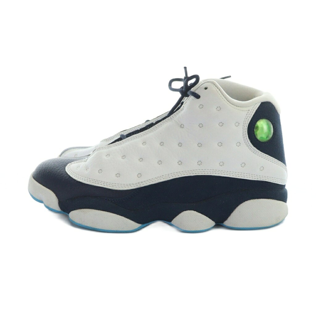 ナイキ NIKE 414571-144 AIR JORDAN 13 RETRO スニーカー シューズ 靴 レザー ロゴ 27.5cm 白 ホワイト 紺 ネイビー ■GY47 /MQ メンズ 260217