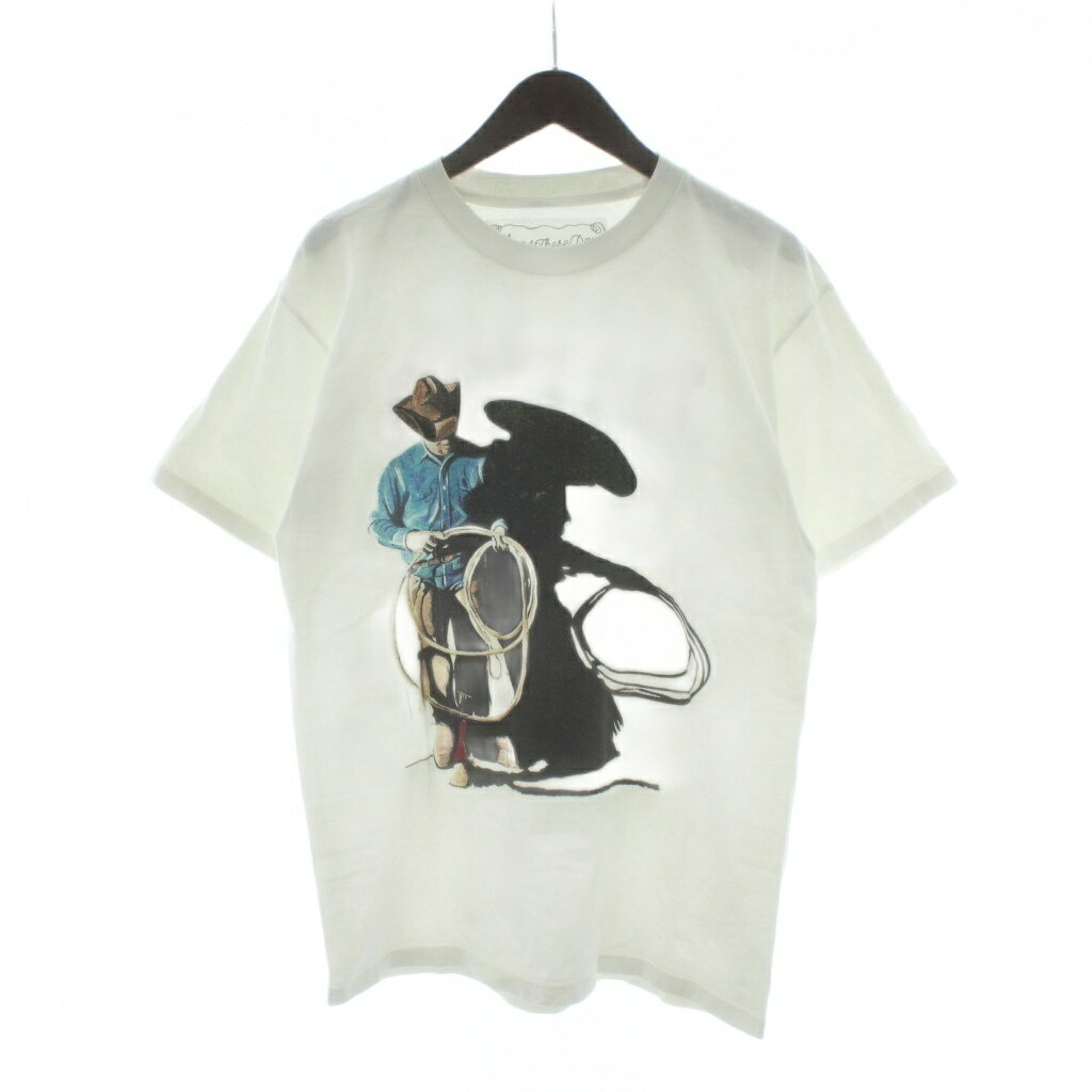 【中古】ワンオブズィーズデイズ One Of These Days Tシャツ M 白 ホワイト カウボーイ クルーネック 半袖 カットソー バックプリント /PP ■GY99 メンズ 【ベクトル 古着】 260124