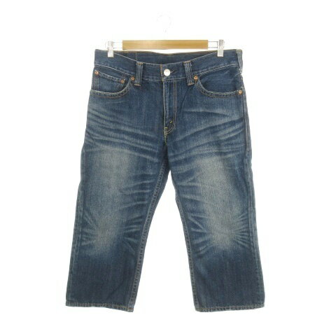 【中古】リーバイス Levi's 702 デニム ジーンズ W34 L21 青 ブルー クロップド丈 七分丈 ウォッシュ加工 ポケット付き /AH14 ■GY99 メンズ 【ベクトル 古着】 260131