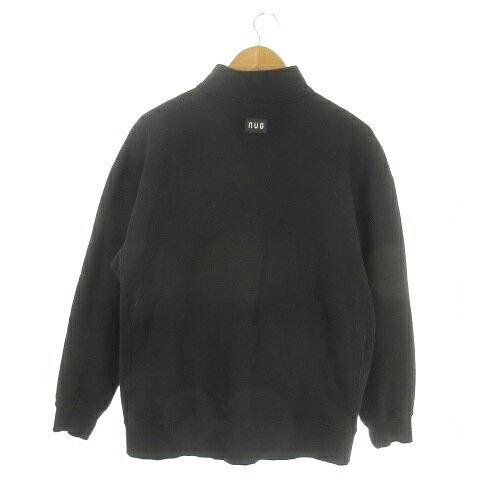 【中古】ナノユニバース nano universe GOLF トレーナー L 黒 ブラック スタンドカラー スナップボタン 長袖 /AO29 ■GY99 メンズ 【ベクトル 古着】 260130