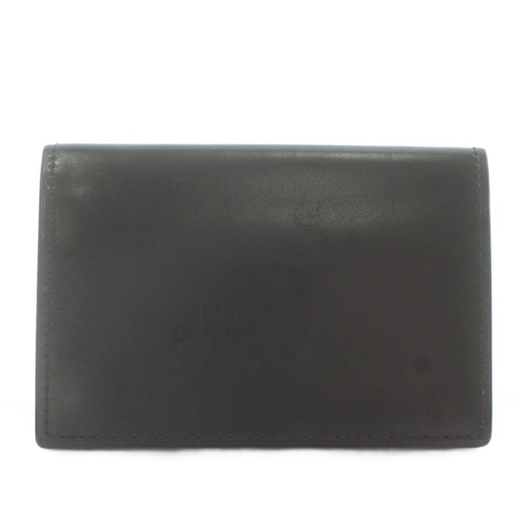 【中古】ココマイスター COCOMEISTER カードケース 名刺入れ 二つ折り レザー 無地...