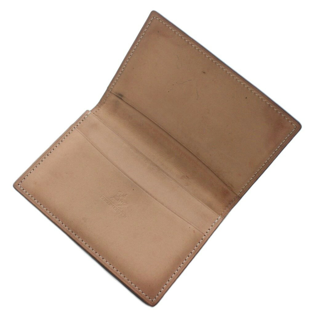 【中古】ココマイスター COCOMEISTER カードケース 名刺入れ 二つ折り レザー 無地 茶色 ブラウン /XZ ■GY17 メンズ 【ベクトル 古着】 260124