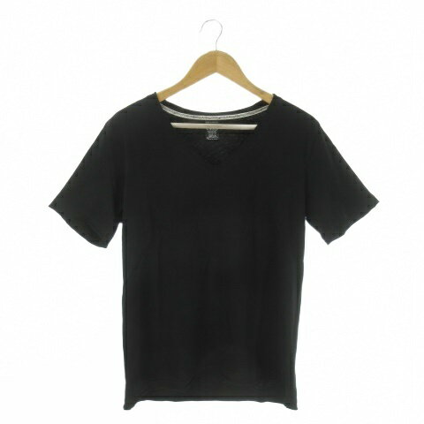 【中古】エヌエヌバイナンバーナイン n(n) by NUMBER (N)INE Tシャツ 3 黒 ブラック Vネック 半袖 無地 /AO12 ■GY99 メンズ 【ベクトル 古着】 260203