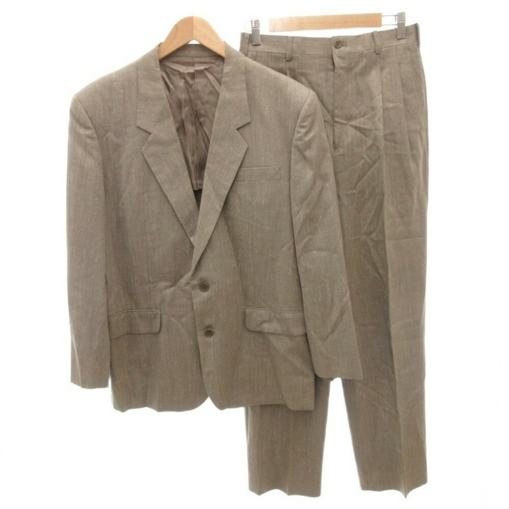 【中古】タケオキクチ TAKEO KIKUCHI シングルスーツ セットアップ ジャケット パンツ シルク混 2B ベージュ /FF ■GY18 メンズ 【ベクトル 古着】 260218