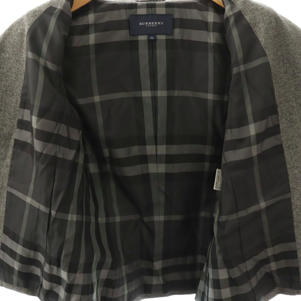 中古 バーバリー ロンドン BURBERRY LONDON テーラードジャケット シングル ウール混 38 グレー DF GY4 auc-vector-20952769 ブランド古着の買取販売ベクトル サンプル画像3