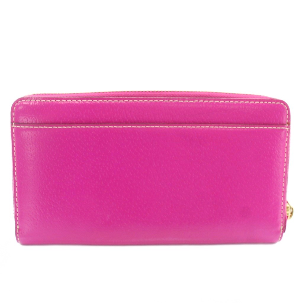 【中古】ケイトスペード KATE SPADE 長財布 ラウンドファスナー 牛革 レザー ロゴ ...