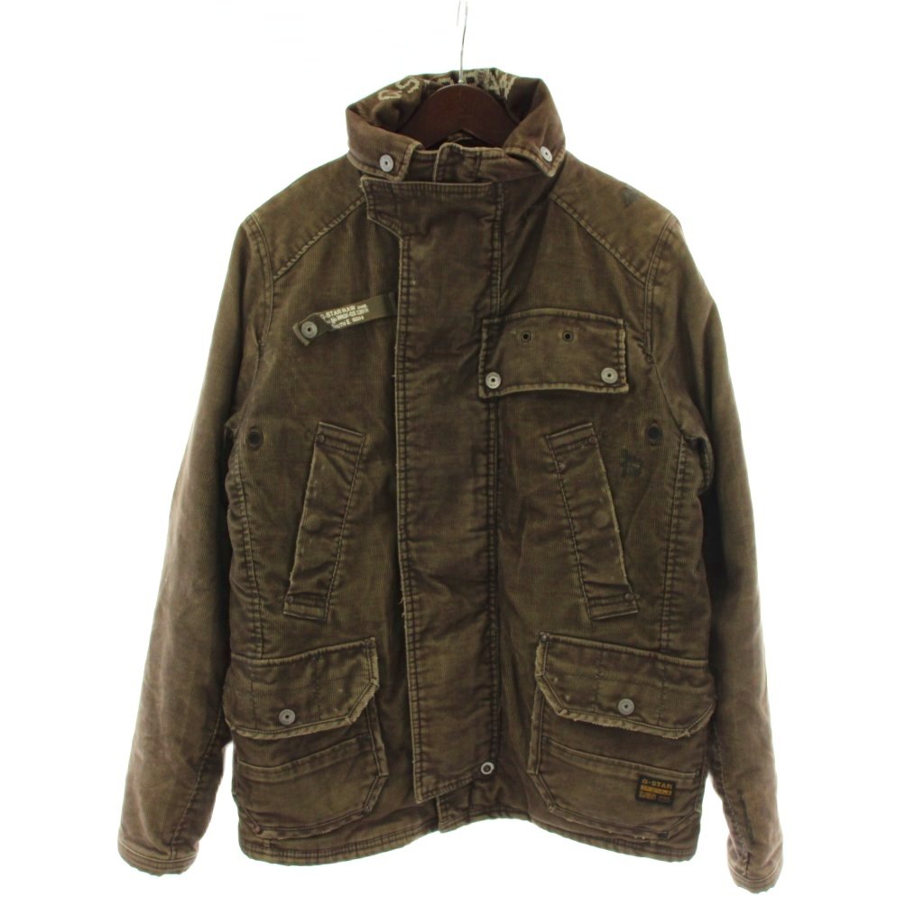 【中古】ジースターロウ G-Star RAW コーディロイジャケット S 茶 ブラウン スタンドカラー GS3301 /PP ■GY12 メンズ 【ベクトル 古着】 260226