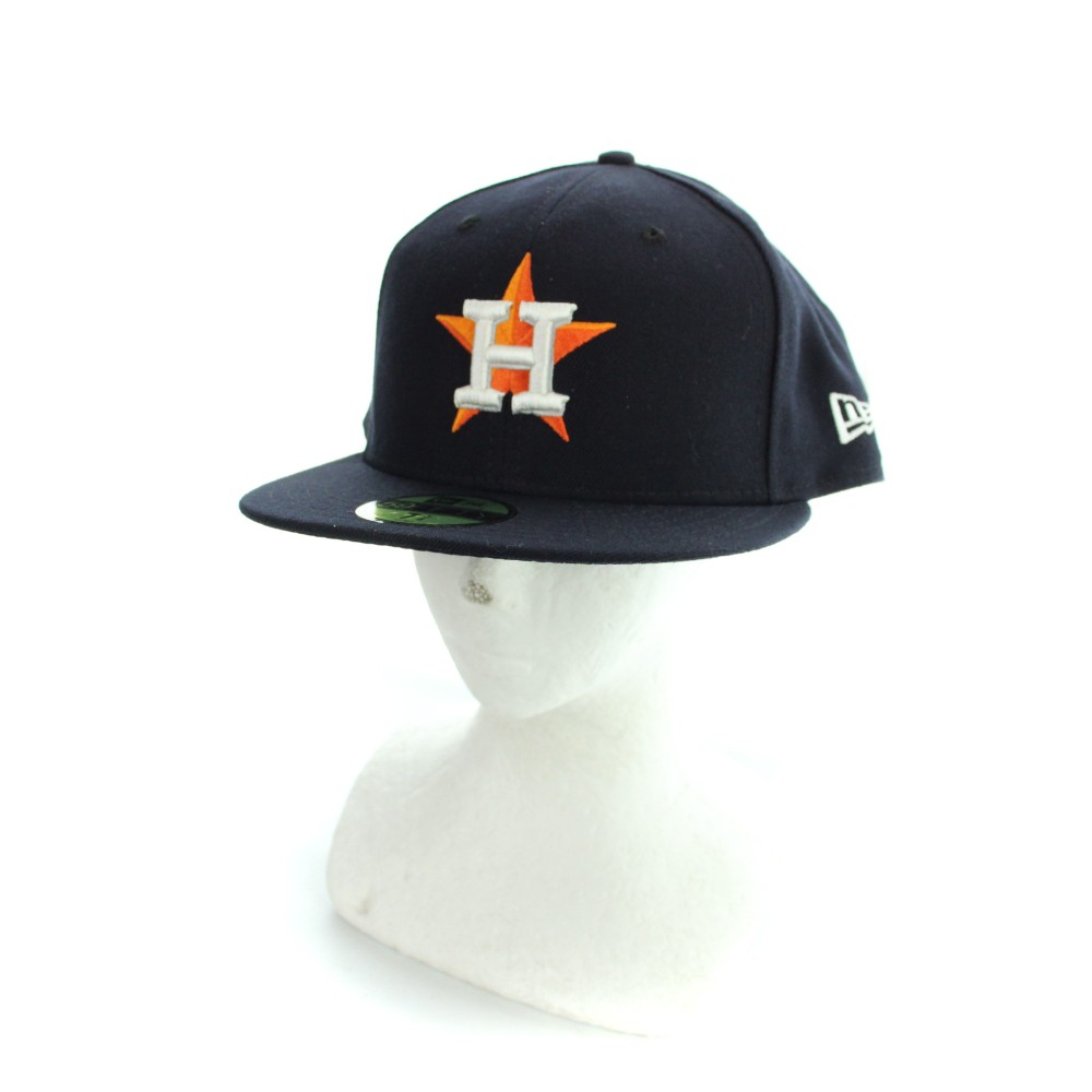 乐天商城 - 【中古】未使用品 ニューエラ NEW ERA キャップ 帽子 ロゴ 刺繍 7 3/4 紺 ネイビー ■GY18 /MQ メンズ 【ベクトル 古着】 260310