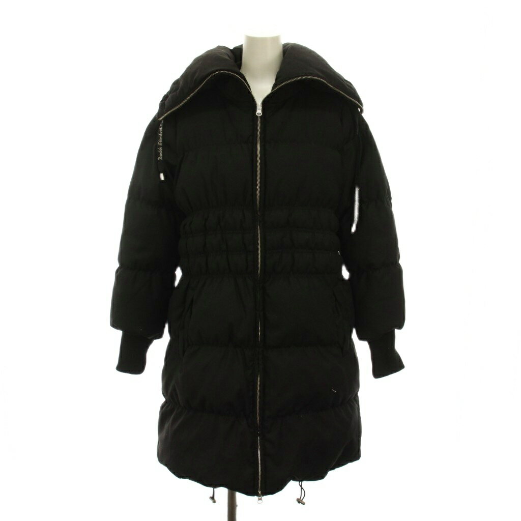 【中古】ダブルスタンダードクロージング ダブスタ DOUBLE STANDARD CLOTHING ダウンコート ジップアップ アウター F 黒 ブラック 長袖 ギャザー 5764014 /YM ■GY19 レディース 【ベクトル 古着】 260317