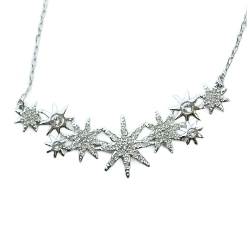 スワロフスキー SWAROVSKI fizzy スノーフレイク ネックレス アクセサリー ペンダント ラインストーン シルバー色 ■GY19 /MQ レディース  260318