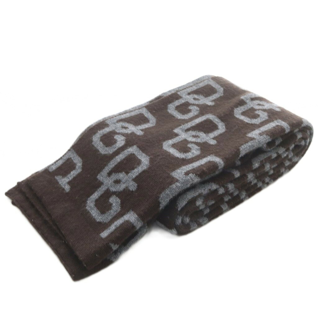【中古】ドルチェ&ガッバーナ ドルガバ DOLCE&GABBANA マフラー ウール ロゴ 総柄 ...