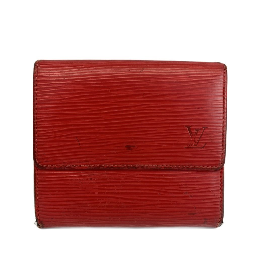 【中古】ルイヴィトン LOUIS VUITTON エピ ポルト モネ ビエ カルト クレディ 財布 二つ折り レザー Wホック ロゴ 赤 レッド /XZ ■GY18 レディース 【ベクトル 古着】 260409