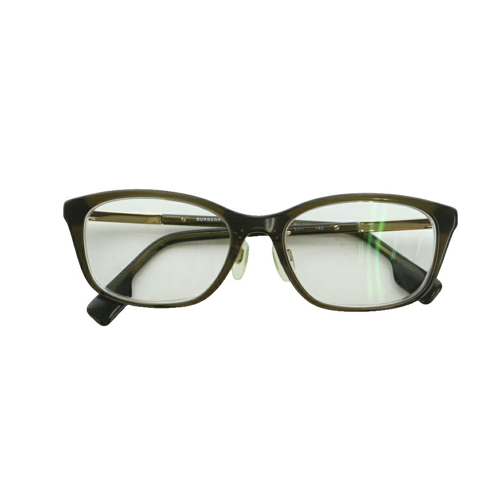 【中古】バーバリー BURBERRY めがね 眼鏡 セルフレーム ダークブラウン ゴールドカラー B2342-D 3010 /MI ■GY18 レディース 【ベクトル 古着】 260324(4.0)