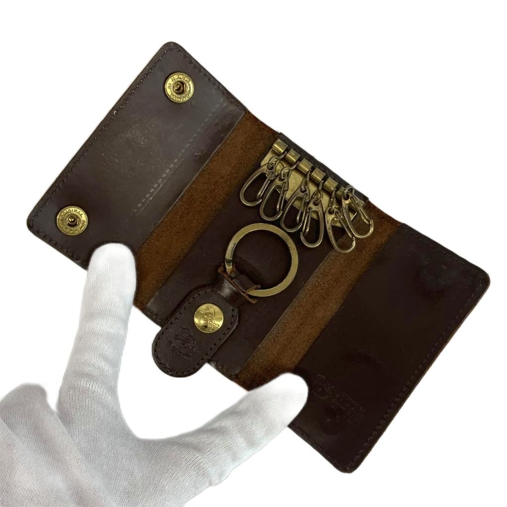 【中古】イルビゾンテ IL BISONTE キーケース キーリング 三つ折り レザー 6連 ロゴ 型押し 茶色 ブラウン /XZ ■GY11 メンズ レディース 【ベクトル 古着】 260407 auc-vector-20845011 ブランド古着の買取販売ベクトル サンプル画像3