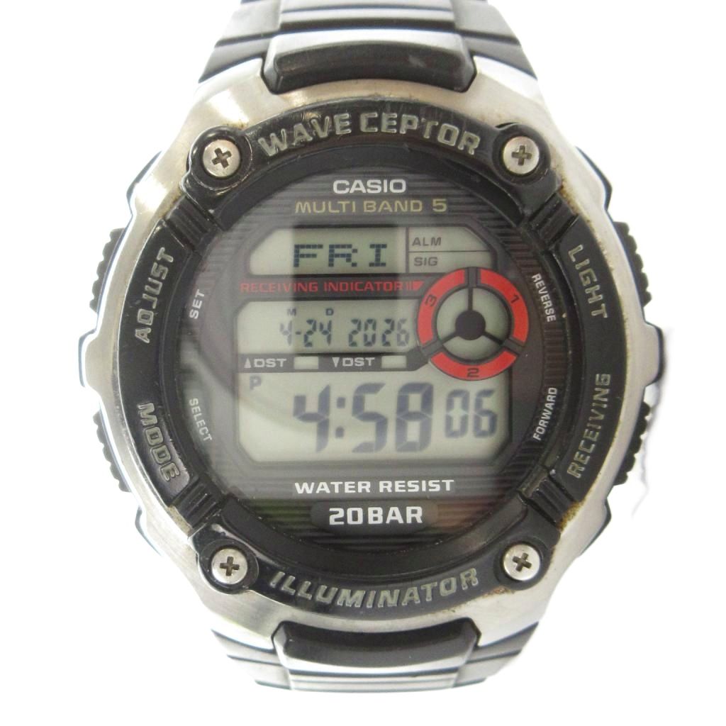 【中古】カシオ CASIO WV-M200 腕時計 ウォッチ クォーツ デジタル カレンダー付き 黒 ブラック ■GY18 /MQ メンズ 【ベクトル 古着】 260425