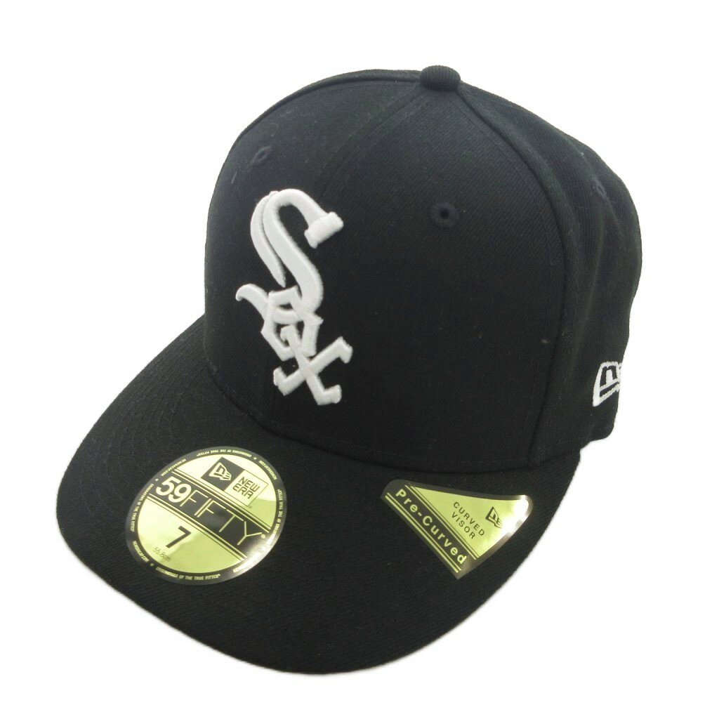 【中古】ニューエラ NEW ERA Chicago White Sox キャップ 野球帽 黒 ブラック 刺繍 /NU ■GY99 メンズ 【ベクトル 古着】 260418