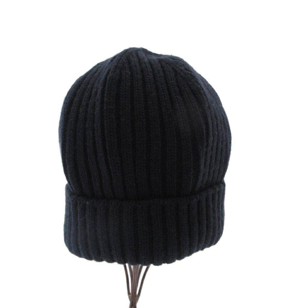 【中古】ザノースフェイス THE NORTH FACE ニット帽 ビーニー 帽子 FREE 紺色 ネイ...