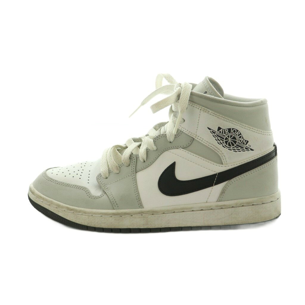ナイキ NIKE Women's Air Jordan 1 Mid "Grey Fog/White/Black" スニーカー シューズ US7.5 24.5cm BQ6472-015 /MI ■GY17 レディース 260401