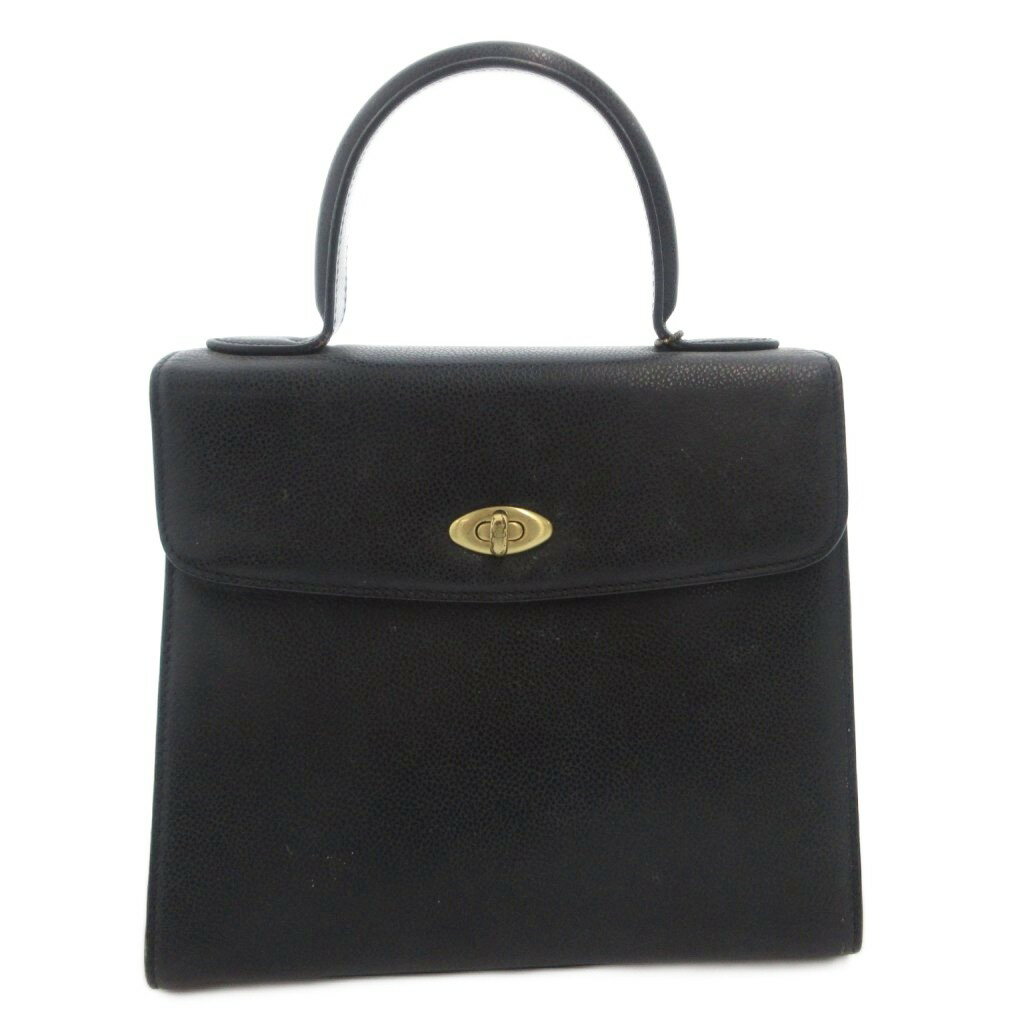 【中古】コーチ COACH オールド OLD ハンドバッグ 手提げ レザー ターンロック イタリア製 黒 ブラック 4417 /FF ■GY17 レディース 【ベクトル 古着】 260413