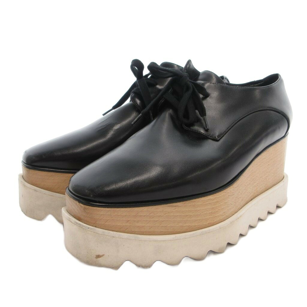 Women'S Shoes - 【中古】ステラマッカートニー STELLA McCARTNEY ELYSE エリス プラットフォーム シューズ スニーカー 厚底 レザー 37 黒 ブラック /FF ■GY19 レディース 【ベクトル 古着】 260411