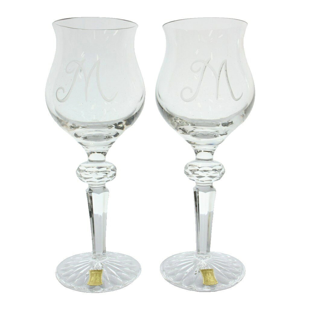 【中古】Meissen Lead Crystal マイセンレッドクリスタル Mシリーズ ワイングラス 2客セット ペア 食器 コップ 箱付き クリア /MW ■GY18 その他 【ベクトル 古着】 260417