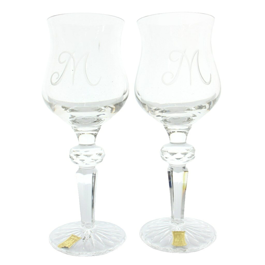 Wine Glasses - 【中古】Meissen Lead Crystal マイセンレッドクリスタル Mシリーズ ワイングラス 2客セット ペア 食器 コップ 箱付き クリア /MW ■GY18 その他 【ベクトル 古着】 260417