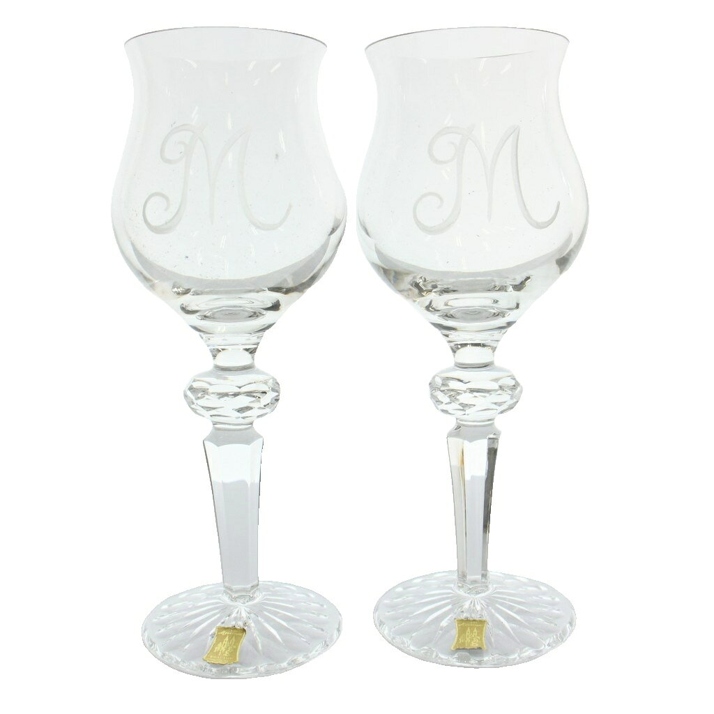 【中古】Meissen Lead Crystal マイセンレッドクリスタル Mシリーズ ワイングラス 2客セット ペア 食器 コップ 箱付き クリア /MW ■GY18 その他 【ベクトル 古着】 260417