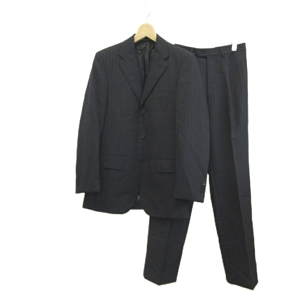 Other - 【中古】バーニーズニューヨーク BARNEYS NEW YORK カンタレッリ Cantarelli スーツ フォーマル ウール 44 紺 ネイビー ストライプ柄 長袖 ノッチドラペル /KV ■GY99 メンズ 【ベクトル 古着】 260416