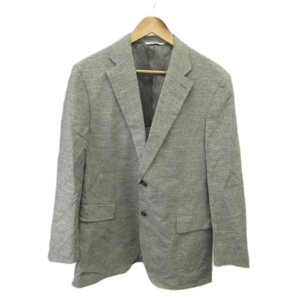 【中古】ダーバン DURBAN ジャケット 上着 ブレザー F グレー 長袖 シングルブレスト /RN ■GY99 メンズ 【ベクトル 古着】 260417