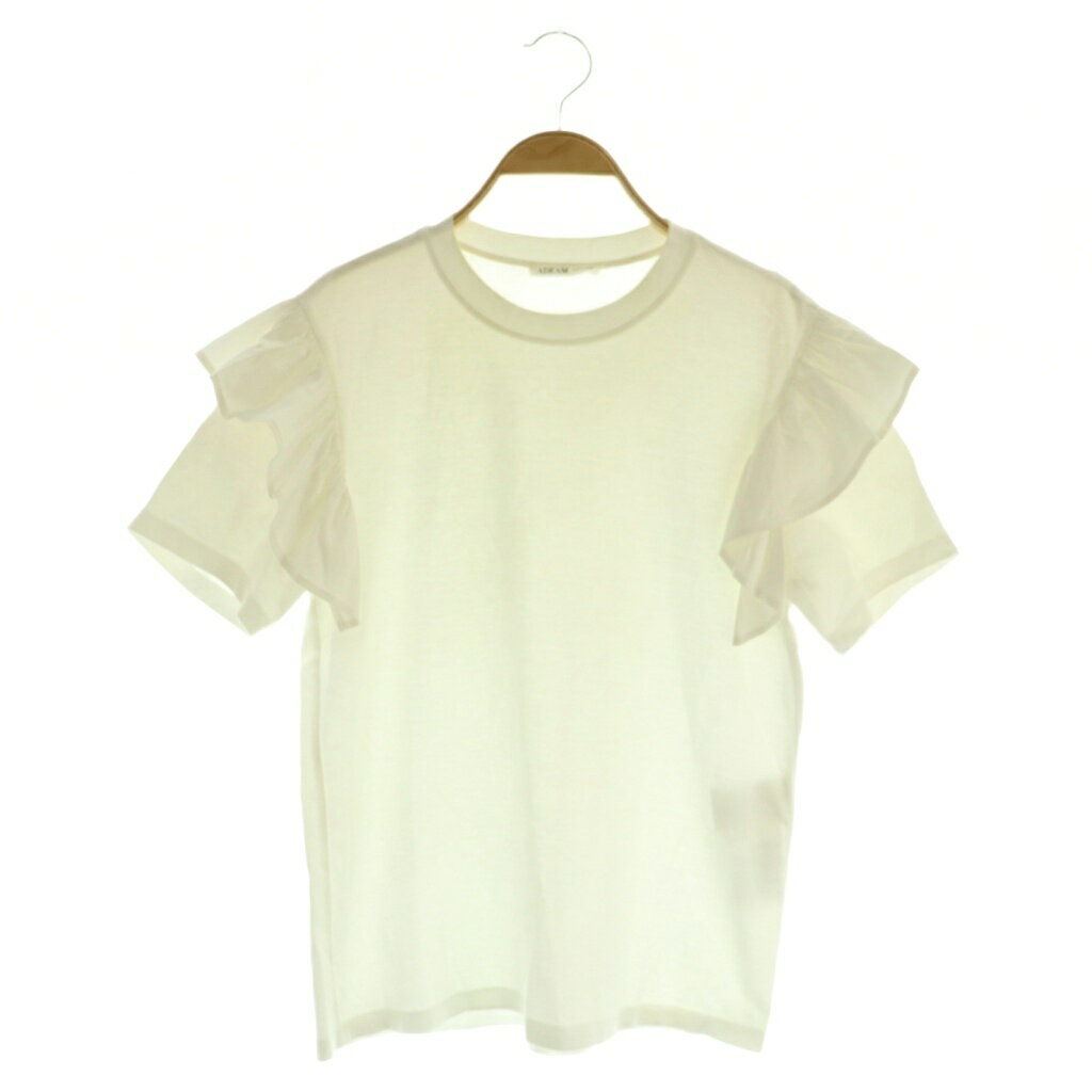 乐天商城 - 【中古】アディアム ADEAM Tシャツ カットソー 半袖 フリル S オフホワイト /MY ■OS ■GY06 レディース 【ベクトル 古着】 260420