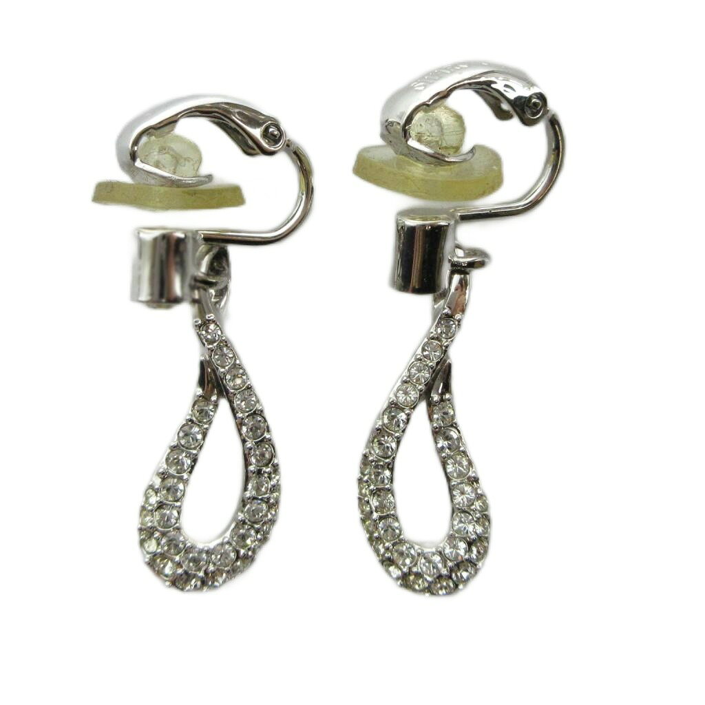 Cubic Zirconia - 【中古】スワロフスキー SWAROVSKI イヤリング アクセサリー 両耳用 ロゴ クリップ式 シルバー色 ■GY18 /MQ レディース 【ベクトル 古着】 260506