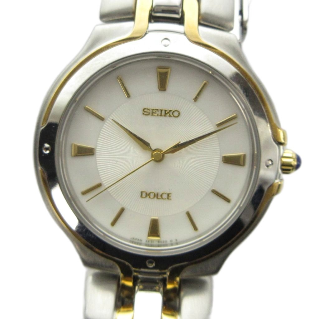 【中古】セイコー SEIKO ジャンク品 DOLCE ドルチェ 5E31-6010 腕時計 ウォッチ クォーツ シルバー色 ゴールド色 ■GY11 /MQ メンズ 【ベクトル 古着】 260507