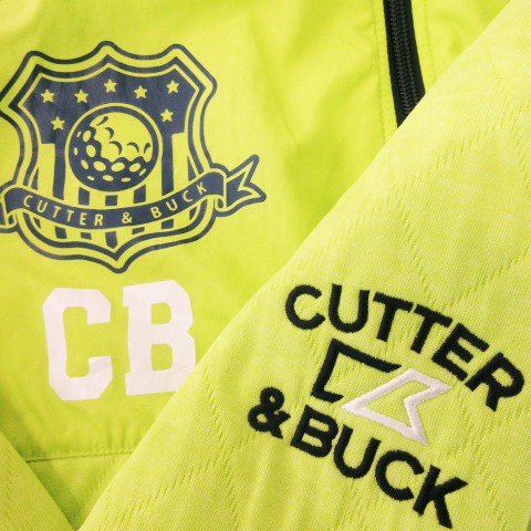【中古】カッター&バッグ Cutter & Buck ジャケット ゴルフ LL 黄緑 ネオン 黄 イ...