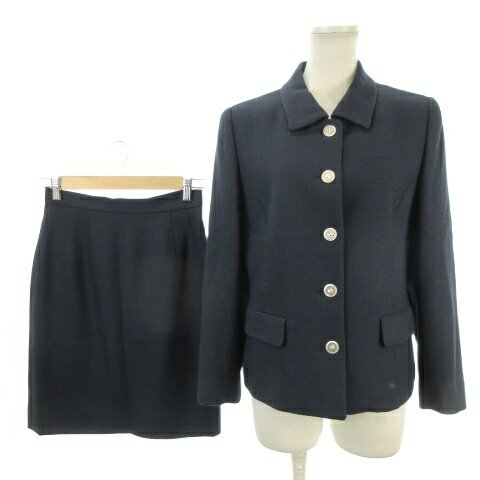 樂天商城 - 【中古】アクアスキュータム AQUASCUTUM スーツ セットアップ ジャケット スカート 9 紺 ネイビー /AH7 ■GY99 レディース 【ベクトル 古着】 260422