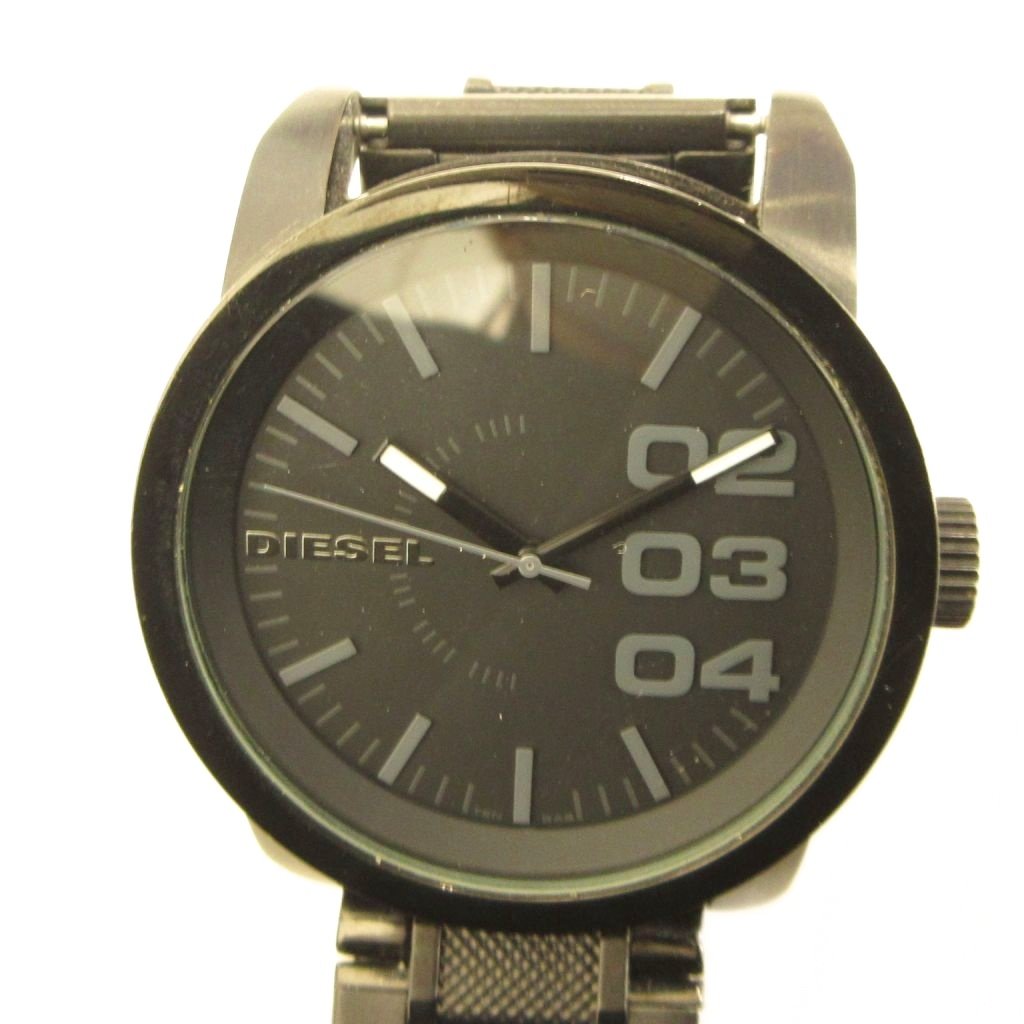 【中古】ディーゼル DIESEL ジャンク品 DZ-1371 腕時計 クォーツ ウォッチ 黒文字盤 黒 ブラック ■GY11 /MQ メンズ 【ベクトル 古着】 260502