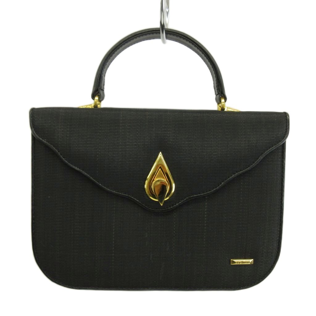 ラ ボルサ La Borsa ハンドバッグ ショルダー 2WAY ホースヘア レザー ターンロック ゴールド金具 黒 ブラック /XZ ■GY11 レディース  260422
