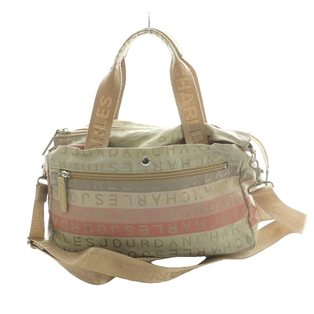 【中古】シャルル ジョルダン CHARLES JOURDAN 2WAYバッグ ハンド ショルダー グレー ピンク /SS ■OS ■GY18 レディース 【ベクトル 古着】 260420