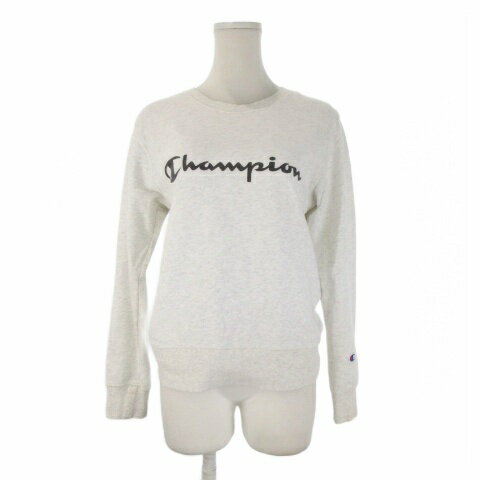 Other - 【中古】チャンピオン CHAMPION トレーナー M ライトグレー 長袖 ロゴプリント ラウンドネック /CK37 ■GY99 レディース 【ベクトル 古着】 260507