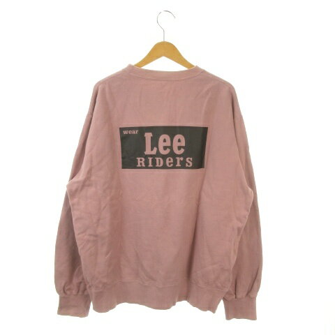 Collaboration - 【中古】リー LEE トレーナー スウェット XL ダーティピンク 長袖 クルーネック プリント 刺繍 /MN23 ■GY99 メンズ 【ベクトル 古着】 260501