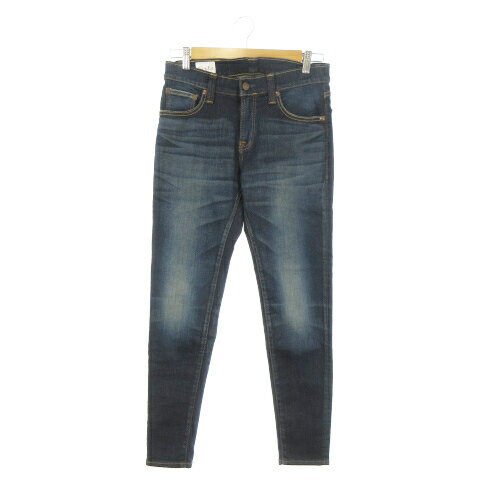 [Used] Big John Denim Pants Jeans Skinny Slim Stretch 26 Blue Dark Blue /AH19 ■GY99 Women's [Vector Used Clothing] 260501