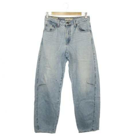 [Used] Levi's Premium BAGGY DAD BARREL Denim Pants Jeans Tapered Big E 27 Blue Light Blue /AH26 ■GY99 Women's [Vector Used Clothing] 260507