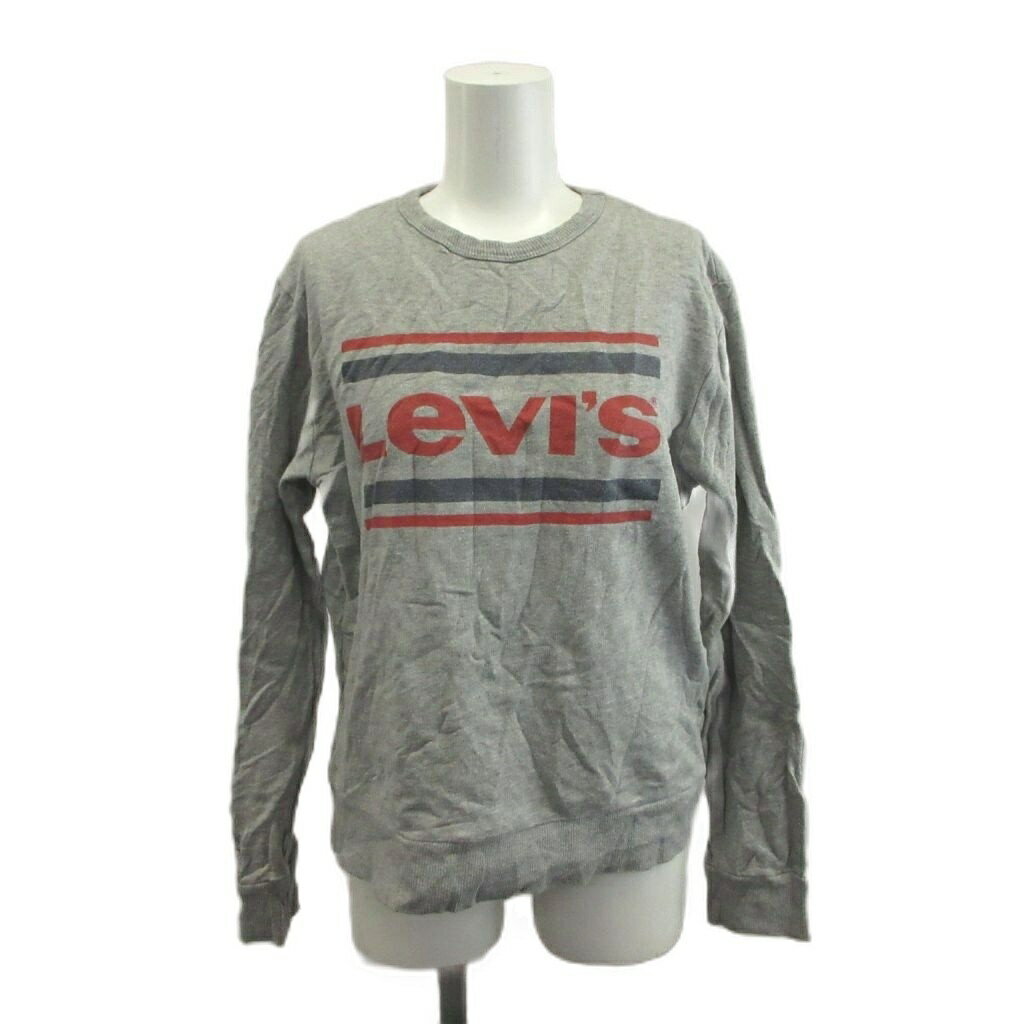 【中古】リーバイス Levi's トレーナー 160 グレー 長袖 ロゴプリント /NP ■GY99 ...