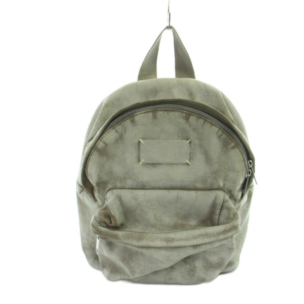 乐天商城 - 【中古】メゾンマルジェラ 11 Maison Margiela 11 S55WA0116 P3531 リュックサック デイバッグ ヴィンテージ加工 レザー ロゴ グレー ■GY18 /MQ レディース 【ベクトル 古着】 260426