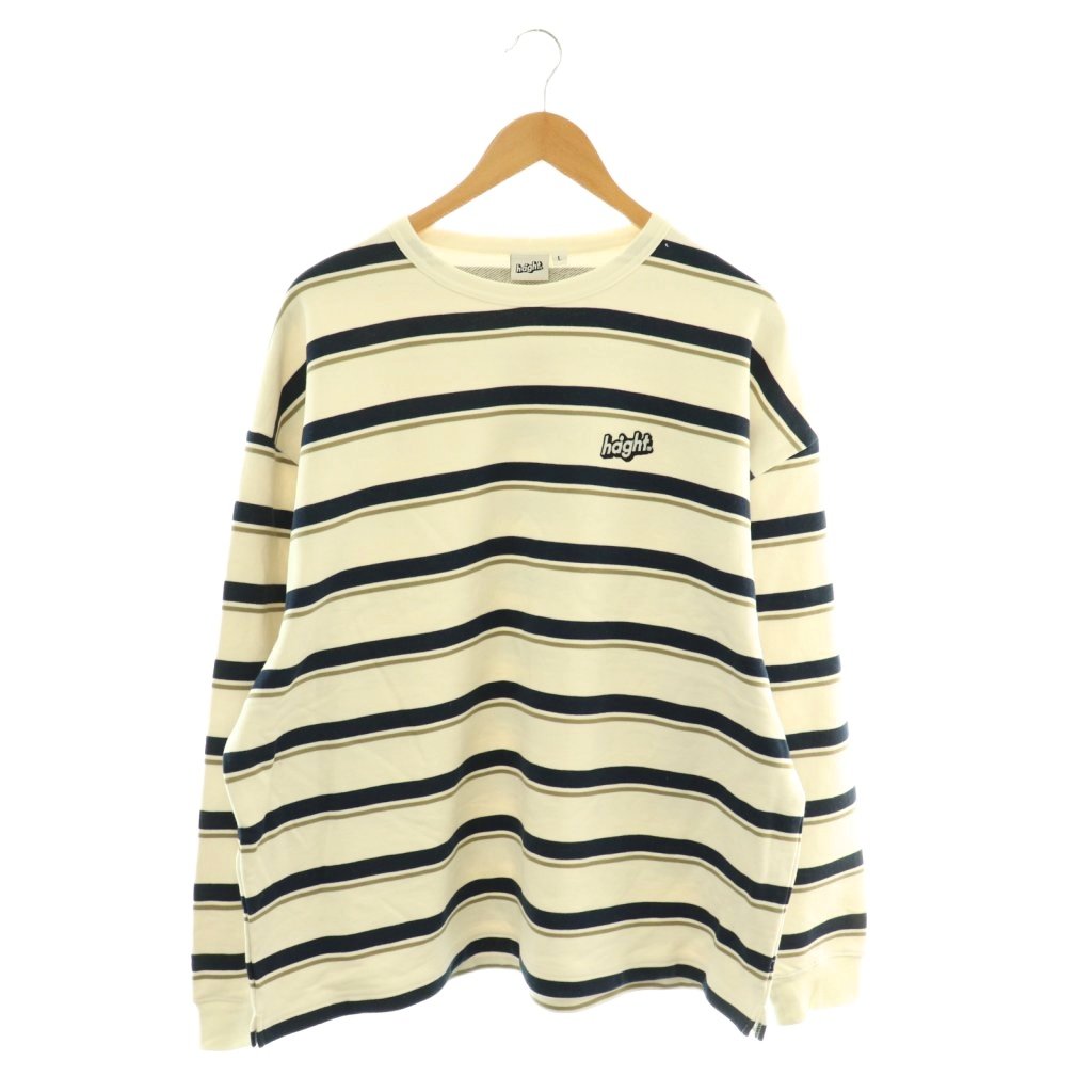 【中古】ヘイト haight BORDER SWEATトレーナー スウェット 長袖 ボーダー L 白 ■GY28 /SY レディース 【ベクトル 古着】 260508表記サイズL実寸サイズ肩幅：61.5cm　身幅：61.5cm　着丈：70.5cm　袖丈：55.5cm　　素材本体 綿 リブ部分 綿 ポリウレタン 色白 ホワイト 紺 ネイビー状態毛羽立ちがありますが、その他に目立ったダメージはなく、問題なくご使用いただける商品です。 ※あくまでも中古品ですので掲載写真や記載内容をご確認いただき、ご理解の上ご購入ください。商品のお問い合わせの回答を休止しております。＊各商品ページの商品詳細等をご確認の上ご購入ください。【中古】ヘイト haight BORDER SWEATトレーナー スウェット 長袖 ボーダー L 白 ■GY28 /SY レディース 【ベクトル 古着】 260508状態ランク　”AB”詳細については、下記および「状態ランクについて」ページをご覧ください。未使用・新品の商品ほぼ新品同様の商品使用感が少なく、かなり状態の良い商品使用感はあるが、傷や汚れの少ない商品使用感の他、傷や汚れが見られる商品かなり大きな傷みがある難あり商品※S〜CランクはUSED品となりますので、使用感をご理解の上でご入札下さい。状態ランクについてinformation表記サイズL実寸サイズ肩幅：61.5cm　身幅：61.5cm　着丈：70.5cm　袖丈：55.5cm　　素材本体 綿 リブ部分 綿 ポリウレタン 色白 ホワイト 紺 ネイビー状態毛羽立ちがありますが、その他に目立ったダメージはなく、問題なくご使用いただける商品です。 ※あくまでも中古品ですので掲載写真や記載内容をご確認いただき、ご理解の上ご購入ください。商品のお問い合わせの回答を休止しております。＊各商品ページの商品詳細等をご確認の上ご購入ください。本商品は一点物です他サイトや店舗にて販売している商品です。多少のお時間差にて欠品になることもございます。予めご了承頂ますようお願い致します。ベクトル・サイズガイドはこちらこの商品と同じブランドの商品を見る