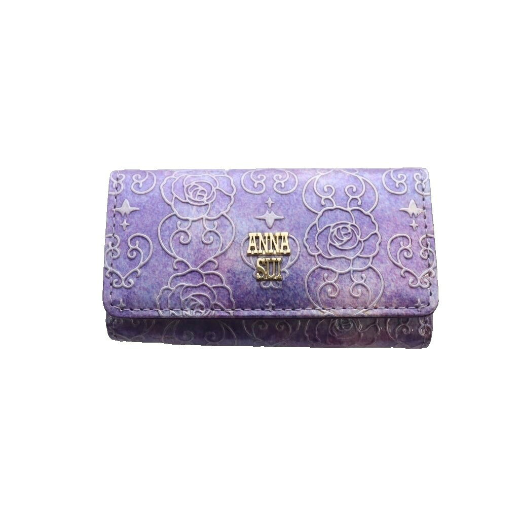 【中古】アナスイ ANNA SUI ローズハート キーケース 4連 ラベンダーカラー 311637-92 /SS ■OS ■GY20 レディース 【ベクトル 古着】 260504